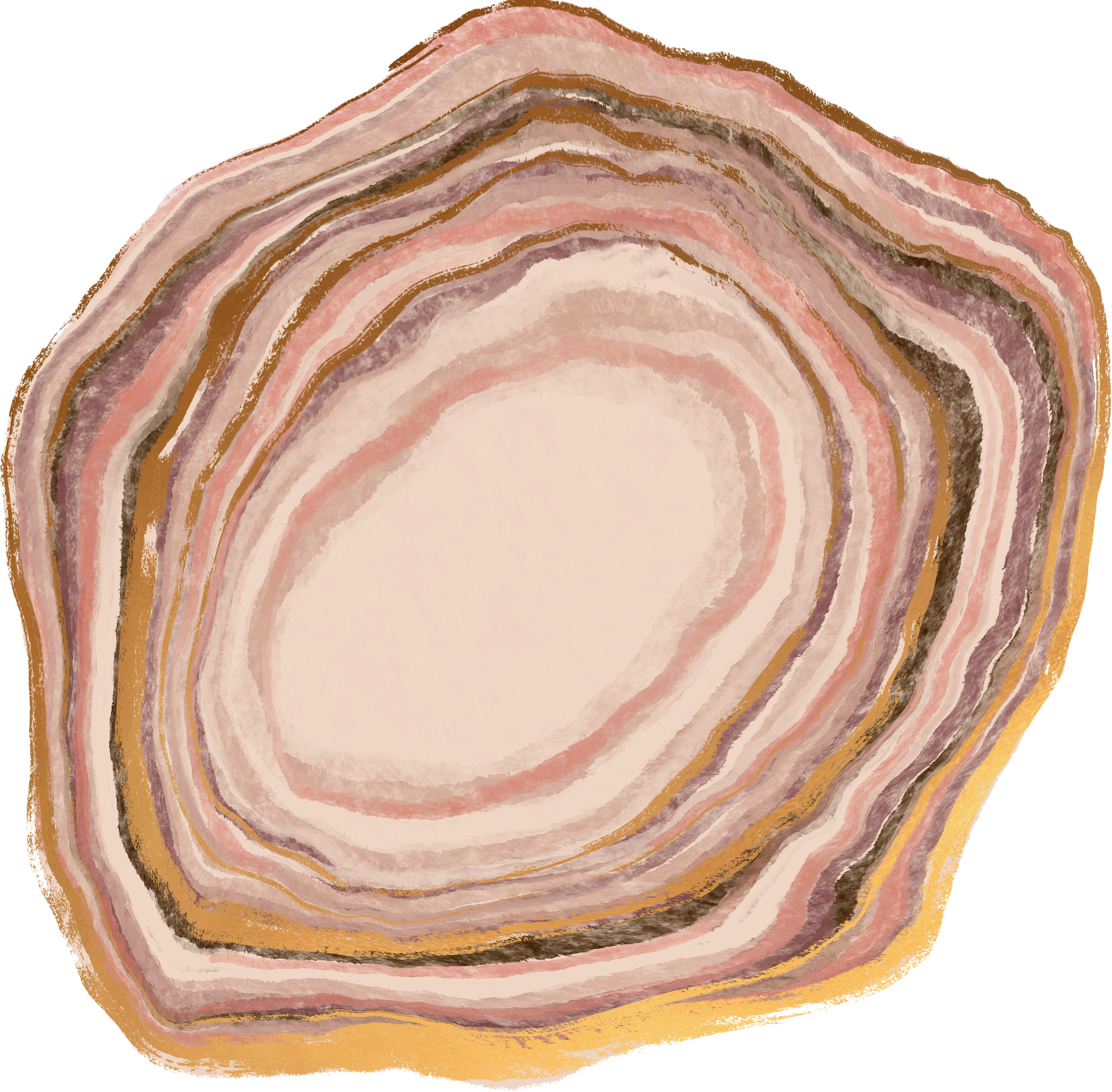 Marbleized Geode Sliced Stone Agate